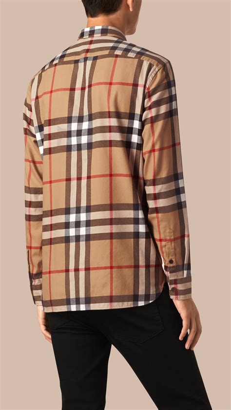 burberry flannel men's.